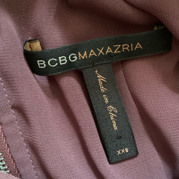 BCBGMaxAzria Silk Crepe De Chine Blouse Maroon Size XXS - Picture 4 of 4
